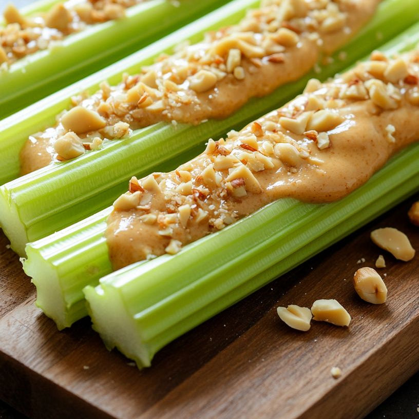 Peanut Crunch Celery Boats