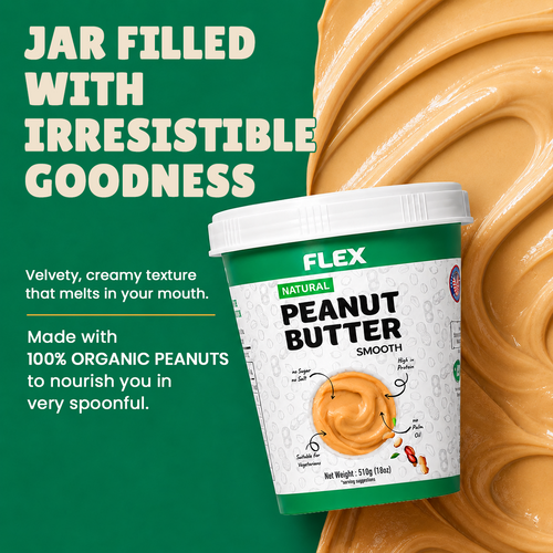FLEX Natural Smooth Peanut Butter – 2 Pack